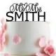 Custom Wedding Cake Topper - Personalized Monogram Cake Topper - Mr and Mrs -  Cake Decor -  Bride and Groom - Heart