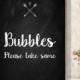 Bubbles Sign // Please Take One Sign // Rustic Wedding Sign DIY / Rustic Chalkboard Poster, Arrow, Heart, Chalk Lettering ▷ Instant Download