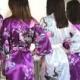 Bridesmaid Robes, Set of 6 Bridesmaid Satin Robes, Kimono Robe, Fast Shipping from New York, Regular and Plus Size Robe