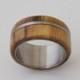 Titanium & Olive Wood // Exotic Hardwood Ring  Men's Wedding Band wood wedding ring engagement ring alternative  Couples Wedding Band SIZE 9