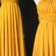 Wedding Infinity Maxi Dress Wrap Convertible Dress Bridesmaid Dress Yellow Formal Prom Dress