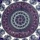 Grey and Blue Psychedelic Tapestry in Round