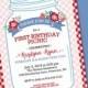 Everyday is a Picnic with You First Birthday Picnic Invitation Mason Jar Couples Shower Picnic Invitation Bridal Shower Picnic, ANY EVENT