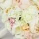 Silk Bride Bouquet Pink Peony Flowers Peonies Shabby Chic Wedding
