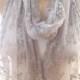 Mink lace scarf lace edges large soft scarf Valentine's day gift for her