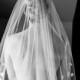 New - Wedding Veil - Handmade Fingertip Length Veil with Bridal Lace  Appliques - made to order