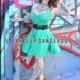 Kelly Green CHERRYBOMB Mini Dress, Rockabilly Halter by Hardley Dangerous, Semi Formal Swing Dress 1950s Style