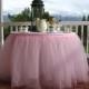 READY TO SHIP - 8FT. Pink Tulle Table Skirt, Tutu Tableskirt for Wedding, Birthday, Princess Party, Baby Shower