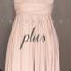PLUS SIZE Short Straight Hem Nude Pink Bridesmaid Dress Convertible Dress Infinity Dress Multiway Dress Wrap Dress Wedding Dress Twist Dress