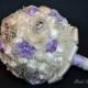 Stunning Ivory & Lavender Fabric Flower Bridal Bouquet 