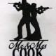 Personalized Wedding Cake Topper - Rifle, Gun wedding with Mr & Mrs Last Name