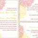 DIY Wedding Invitation Template Set Editable Word File Download Printable Floral Invitation Pink Wedding Invitation Yellow Invitations