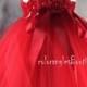 Tutu Flower Girl Dress Red flower girl dress baby dress toddler birthday dress wedding dress 0-8t