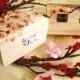 Personalized Small Sakura Wooden box Cherry Blossom Ring bearer Gift box Wedding decor Gift idea