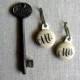 Mr and Mrs Key Chain Charms, Set of Two His and Hers Calligraphy Key Chain, Zipper Pull Charm (05)