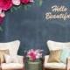 Large Paper Flower Wall, Wedding Shower Backdrop, Paper Flower Backdrop, Pink Bridal Shower Decor, Wedding Floral Backdrop, Paper Flowers