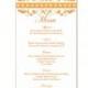 Wedding Menu Template DIY Menu Card Template Editable Text Word File Instant Download Orange Menu Template Gold Menu Printable Menu 4x7inch