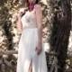Cream Ivory Bohemian Wedding Dress Beautiful Lace Wedding Long Gown Boho Gown Bridal Gypsy Wedding Dress - Handmade by SuzannaM Designs