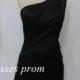 Simple Black One shoulder short/Mini Ball Gown Short Homecoming Dress/Little Black Dress/Sexy Wedding Party Dress/Bridesmaid Dress