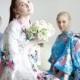 Bridesmaid Robes, Set of 9 Bridesmaid Satin Robes, Kimono Robe, Fast Shipping from New York, Regular and Plus Size Robe