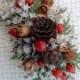 All real dried flower hair clip or barrette.  For your Christmas wedding or special event.