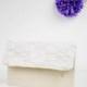 Ivory lace clutch, fold over lace clutch for your chabby chic wedding