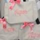 Monogramed Tote Bags Set of 9, Bridesmaid Gift, Wedding Party Gift