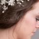 Bridal Hair Comb, Rhinestone Wedding Headpiece, Bridal Fresh Water Pearl Hair Comb - Odele