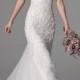 Sparkles beading embroidery strappy mermaid tulle wedding dress