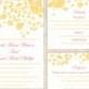 DIY Wedding Invitation Template Set Editable Word File Instant Download Printable Invitations Floral Wedding Invitation Yellow Invitations