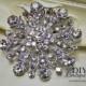 Big Rhinestone Brooch Crystal Brooch Bouquet Wedding Bridal Accessories Sash Pin Cake Brooch 55mm 683250