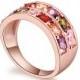 womens double band engagement wedding casual ring