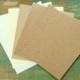 25 Square Flat Cards: Choose 4", 4.25", 4.5" or 4.75" Recycled, Rustic Kraft Brown, Light Brown, White, Ivory, 65lb, 80lb, 100lb or 105lb