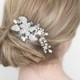 Wedding Hair Comb,  Bridal Head Piece, Crystal and Pearl Haircomb, Wedding Hair Accessory