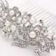 Bridal Hair Comb Crystal Pearl Wedding Hair Comb for Bride Gatsby Old Hollywood Wedding Hair Comb Wedding Jewelry