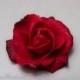 Dark Red Rose Hair Clip/ Brooch, Real Touch Rose Fascinator for bridesmaids, weddings, christmas, valentines day, fresh realistic look
