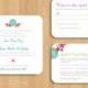 Seaside Printable Wedding Invitation - JPress Designs - destination, wedding, beach, tropical, casual, seahorse, sand dollar, flower, bright
