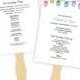 Wedding Program Fan Template - Multi-color Hanging Lanterns - DIY Printable Template - Instant Download - Microsoft Word File