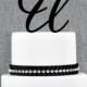 Personalized Monogram Initial Wedding Cake Toppers -Letter U, Custom Monogram Cake Toppers, Unique Cake Toppers, Traditional Initial Toppers