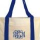 9 Bridesmaid Tote Bags, Wedding Tote Bags, Bachelorette Party Tote Bags, 9 Monogrammed Totes, 9 Canvas Totes, Bridesmaid Totes, L8869