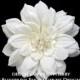 Pearl Crystal Pale Ivory Mini Autumn Dahlia Flower Bridal Hair Comb