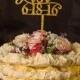 Wedding Cake Topper Gold, Custom Gold Cake Topper, Glitter Cake Topper, At Last, Personalized Cake Topper Wedding, Model no: 01/gltt/CT