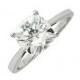 14k White Gold Solitaire Engagement Ring With 2.8 CT TW DEW Moissanite Stone