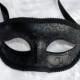 Black Venetian male Mask Masquerade for wedding, dancing, parties, home decor F-02BK  SKU: 6F21
