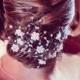 Pearl hair band, White flowers, Wedding hair accessories,Headpiece flowers, Flower crown, Tiara for bride,White crown,Headband,Crowns,Tiaras
