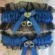 Handcrafted Police Garter set with a charm that says I love my policeman and cute little handcuffs on the toss garter