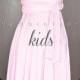 KIDS Sweet Pink Bridesmaid Dress Convertible Dress Infinity Dress Multiway Dress Wrap Dress Wedding Dress Twist Dress Flower Girl Dress