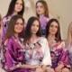 Set of 10 Bridesmaid Satin Robes, Kimono Robe, Fast Shipping from New York, Regular and Plus Size Robe