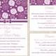 DIY Wedding Invitation Template Set Editable Word File Instant Download Printable Purple Wedding Invitation Floral Rose Wedding Invitation
