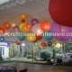 Multi-Color 12 Set Led Chinese Round White Paper Lanterns 6" 8" 10" 12" 14" 16" 18" Wedding Party Floral Sky Decoration with Led Lights